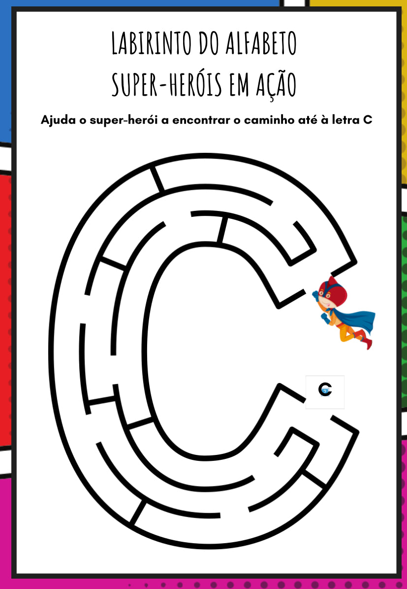 Labirinto do Alfabeto – Super-Heróis em Ação