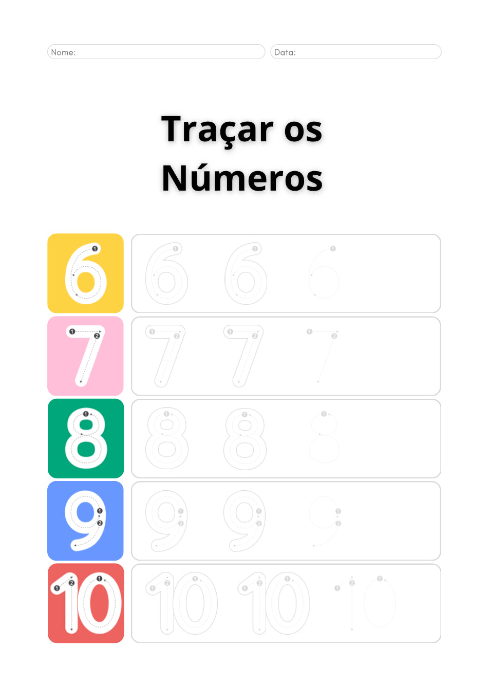 Traçar os Números