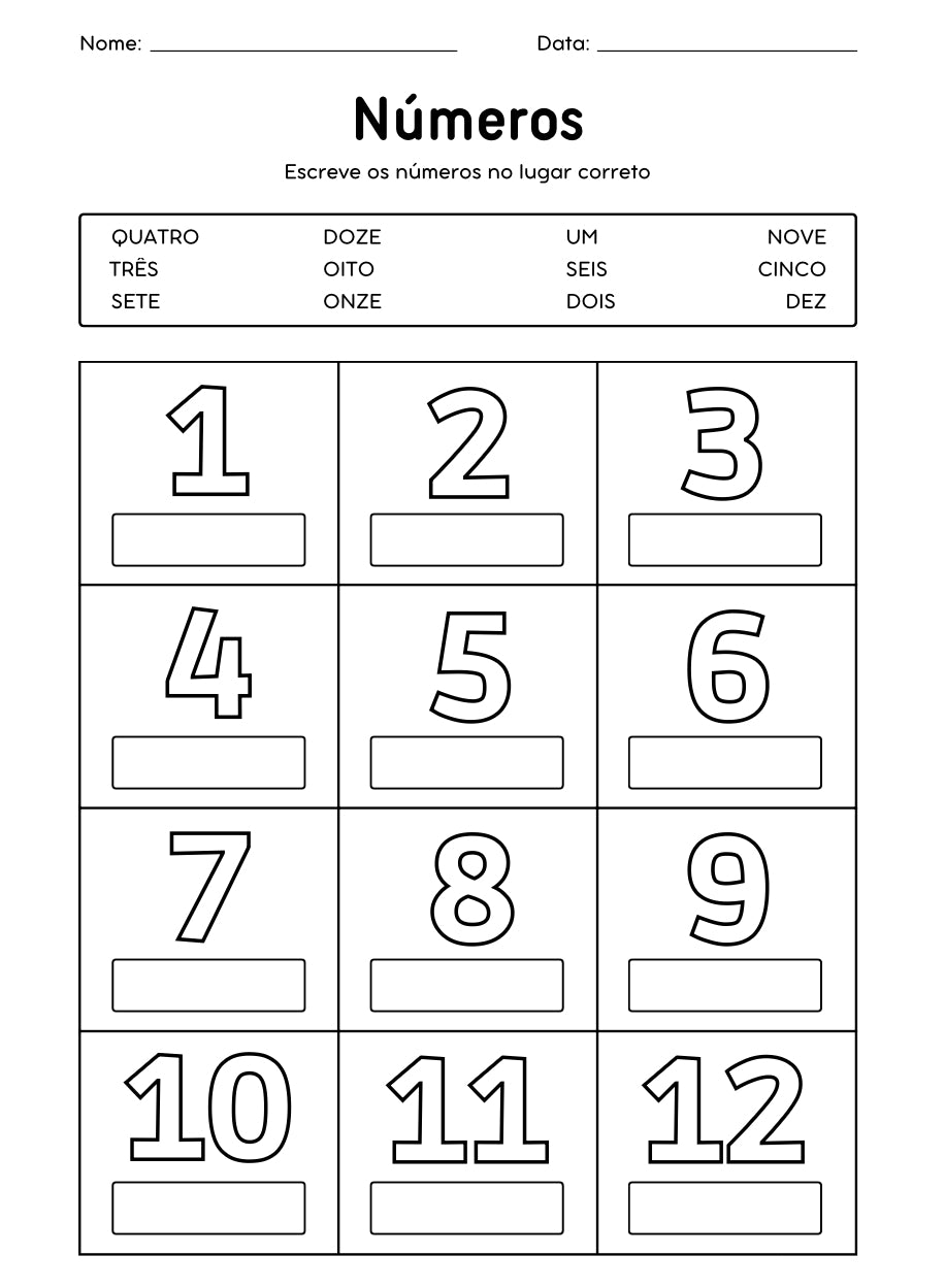 Vamos Escrever os Números