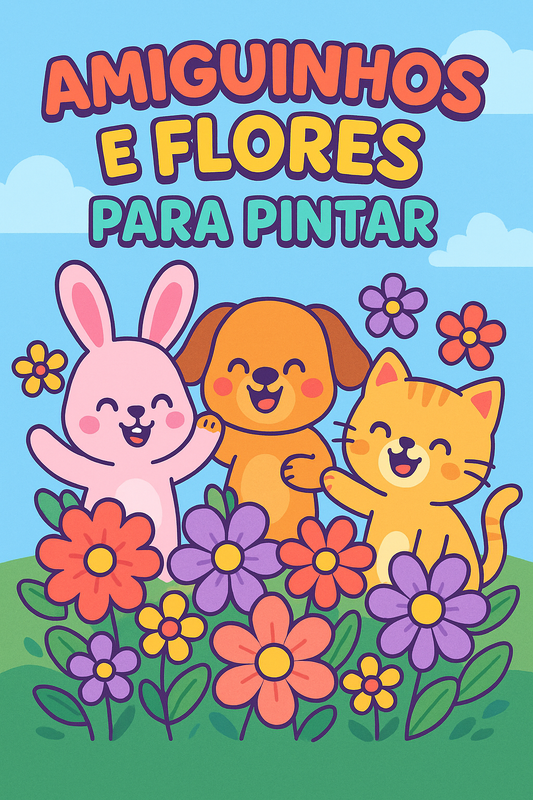 Amiguinhos e Flores para Pintar