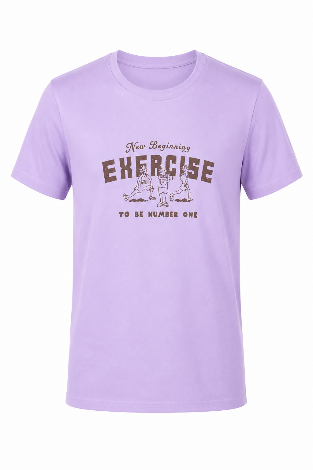 T-shirt Lilás Exercise – New Beginning | Manga Curta
