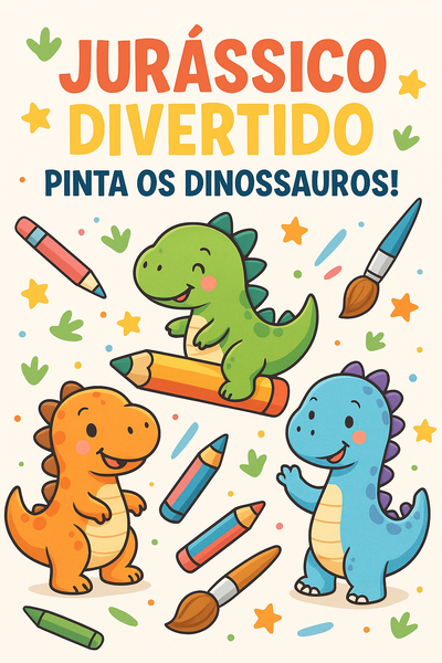JURÁSSICO DIVERTIDO PINTA OS DINOSSAUROS