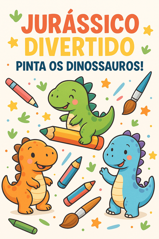 JURÁSSICO DIVERTIDO PINTA OS DINOSSAUROS