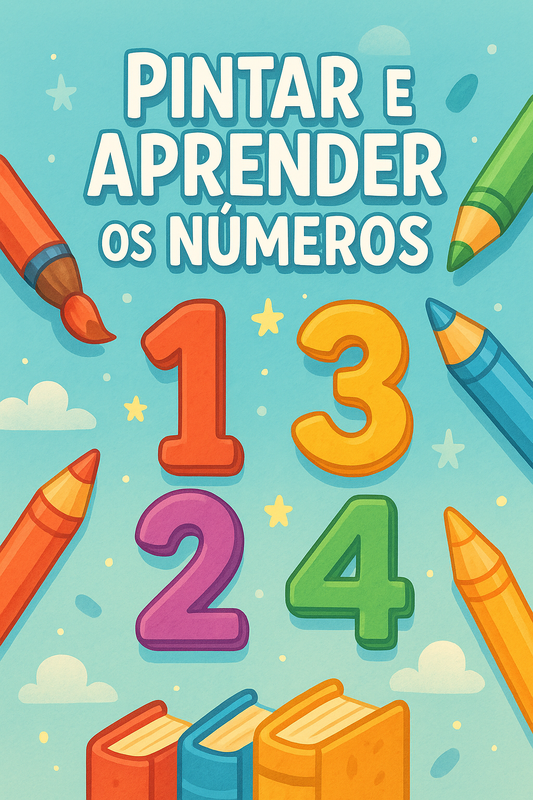 PINTAR E APRENDER OS NÚMEROS  ATÉ 10