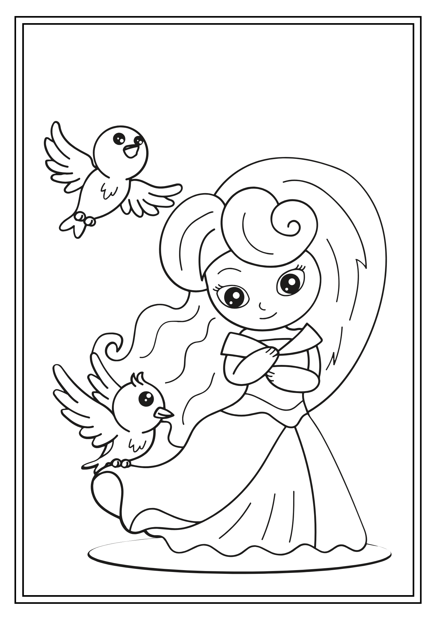 Prinzessinnen Malbuch: 31 Zauberhafte Motive zum Ausdrucken (PDF)