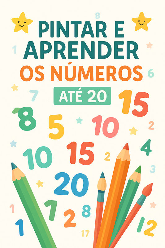 PINTAR E  APRENDER OS NÚMEROS ATÉ 20