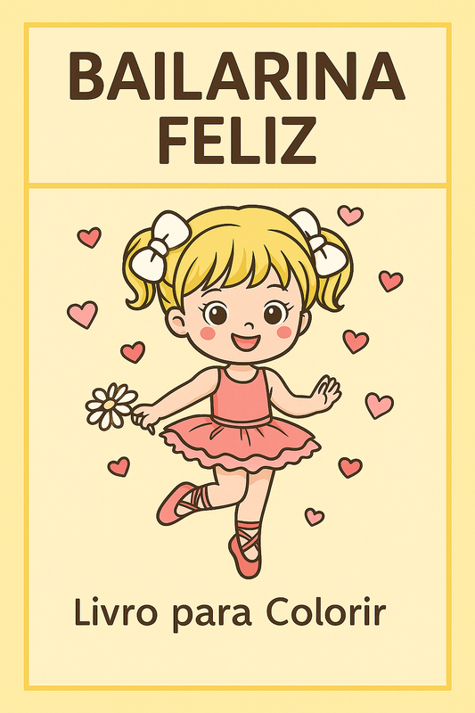 Bailarina Feliz – Livro para Colorir