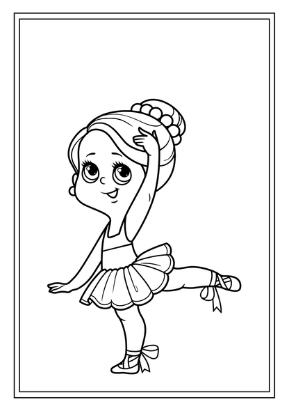 Glückliche Ballerina: Malbuch für kleine Tänzerinnen (PDF)
