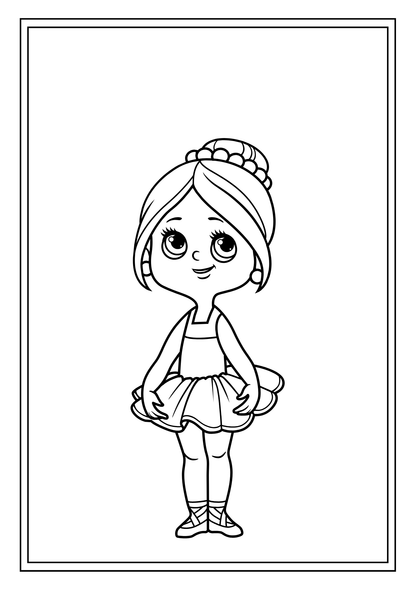 Glückliche Ballerina: Malbuch für kleine Tänzerinnen (PDF)