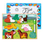 Puzzle Montessori 2-em-1: Famílias de Animais & Quadro Criativo