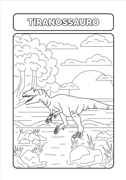 JURÁSSICO DIVERTIDO PINTA OS DINOSSAUROS