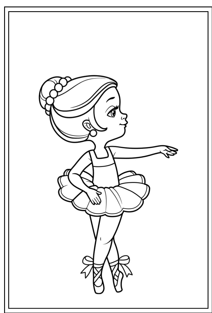 Bailarina Feliz – Livro para Colorir