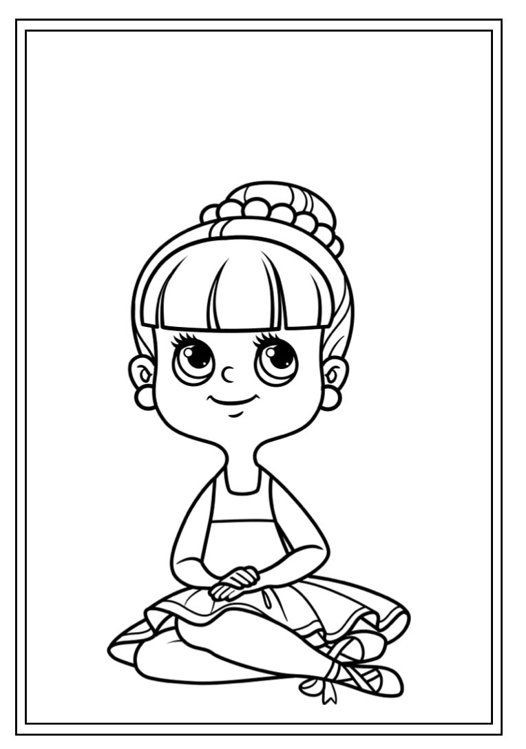 Bailarina Feliz – Livro para Colorir