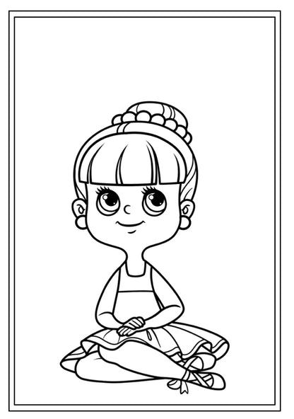 Bailarina Feliz – Livro para Colorir