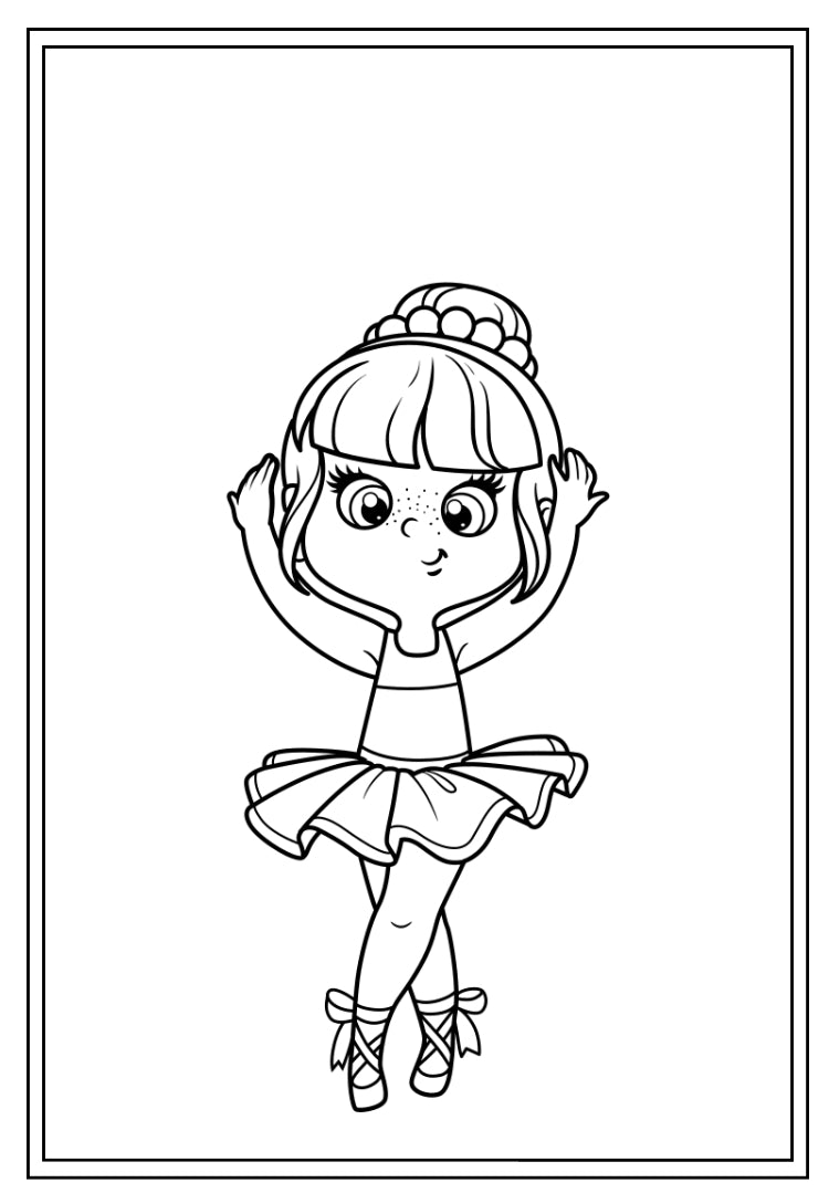 Bailarina Feliz – Livro para Colorir