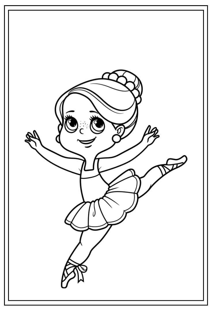 Bailarina Feliz – Livro para Colorir