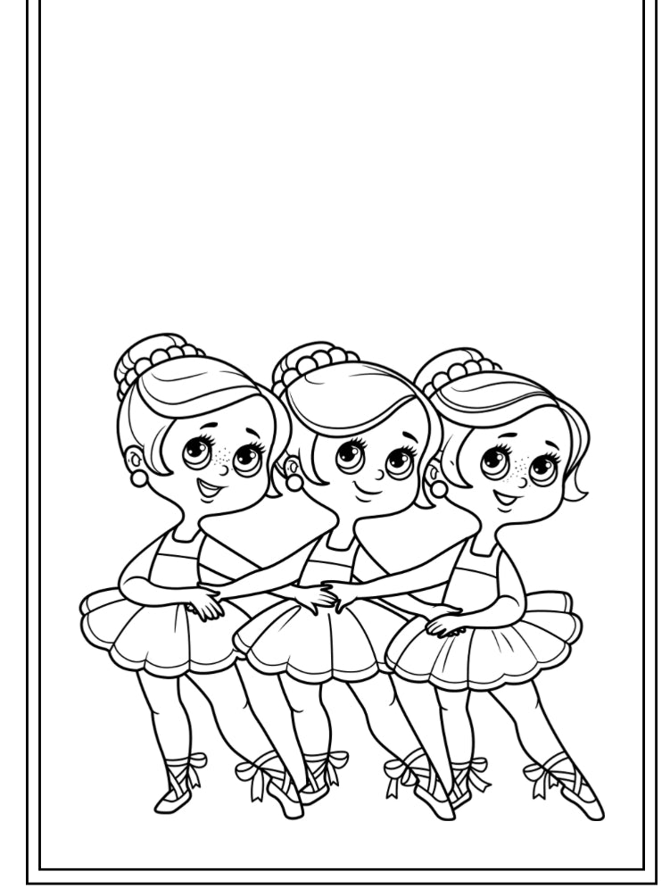 Bailarina Feliz – Livro para Colorir