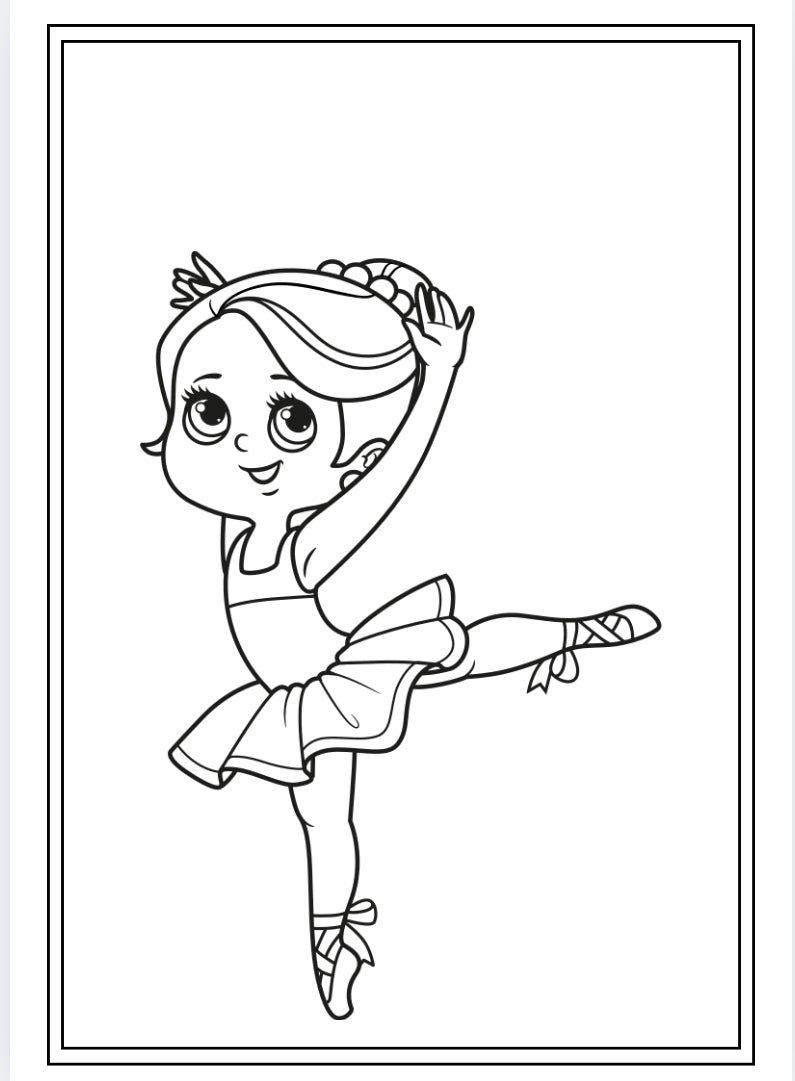 Bailarina Feliz – Livro para Colorir