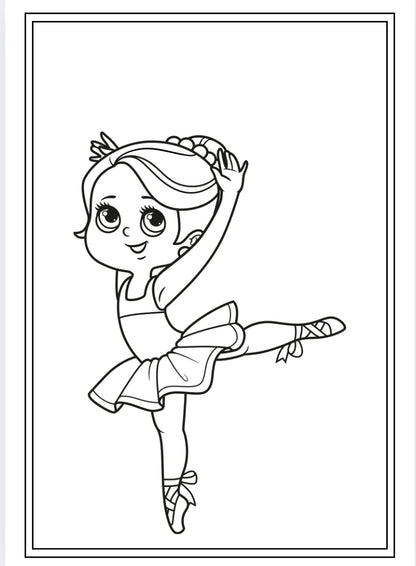Bailarina Feliz – Livro para Colorir