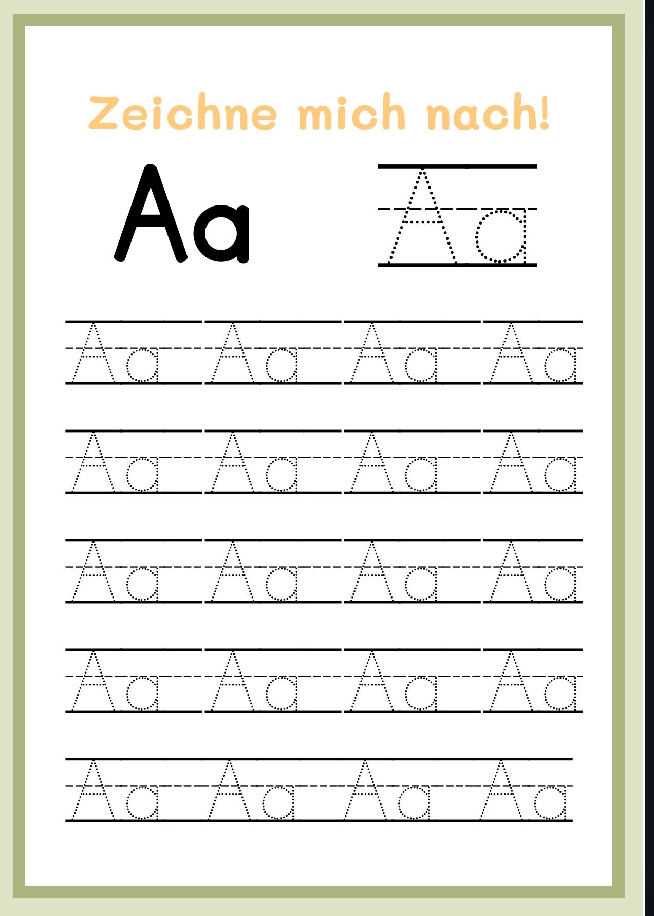 Mein kleines ABC-Heft (Buchstaben nachzeichnen)