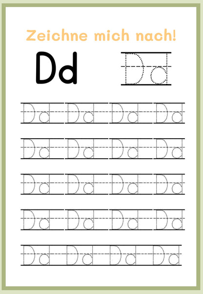 Mein kleines ABC-Heft (Buchstaben nachzeichnen)