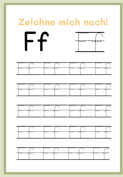 Mein kleines ABC-Heft (Buchstaben nachzeichnen)