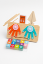 Brinquedo Educativo de Matemática em Madeira Montessori – Jogo de Contagem com Cartas, Números e Dedos