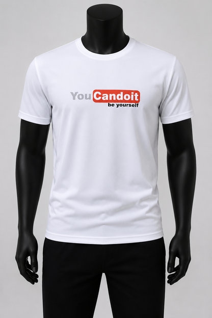 T-shirt Branca “You Can Do It – Be Yourself” Unissexo