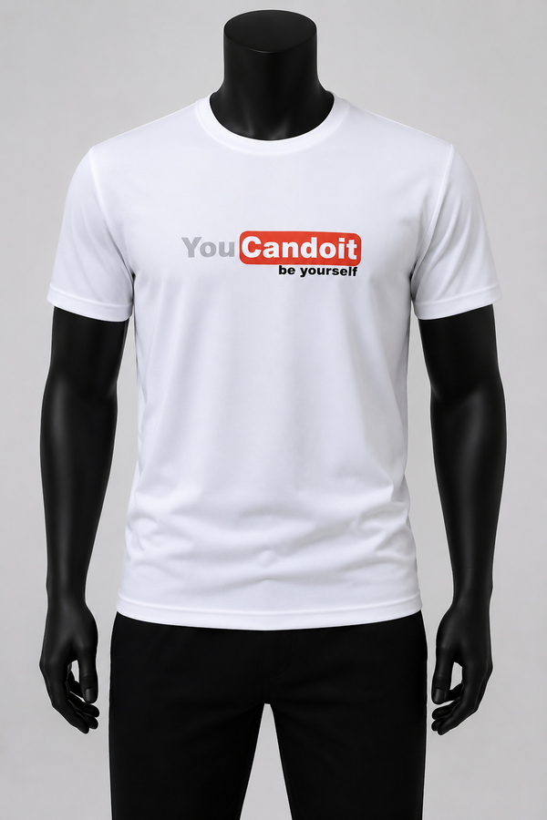 T-shirt Branca “You Can Do It – Be Yourself” Unissexo