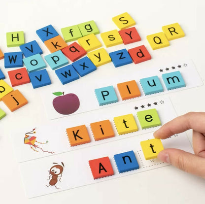 Caixa de Palavras Montessori: Aprender a Escrever (Inglês/Português)