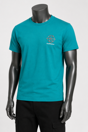 T-shirt Confidence Verde Turquesa – Homem