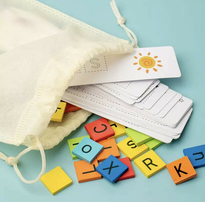 Caixa de Palavras Montessori: Aprender a Escrever (Inglês/Português)