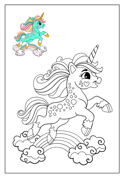 Magische Einhörner: Malbuch für Kinder