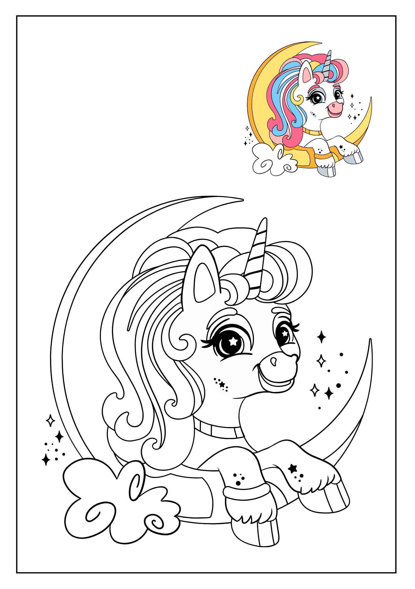 Magische Einhörner: Malbuch für Kinder