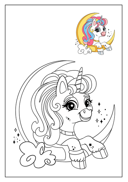 Magische Einhörner: Malbuch für Kinder