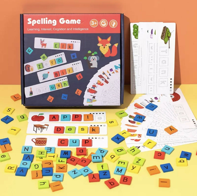 Caixa de Palavras Montessori: Aprender a Escrever (Inglês/Português)